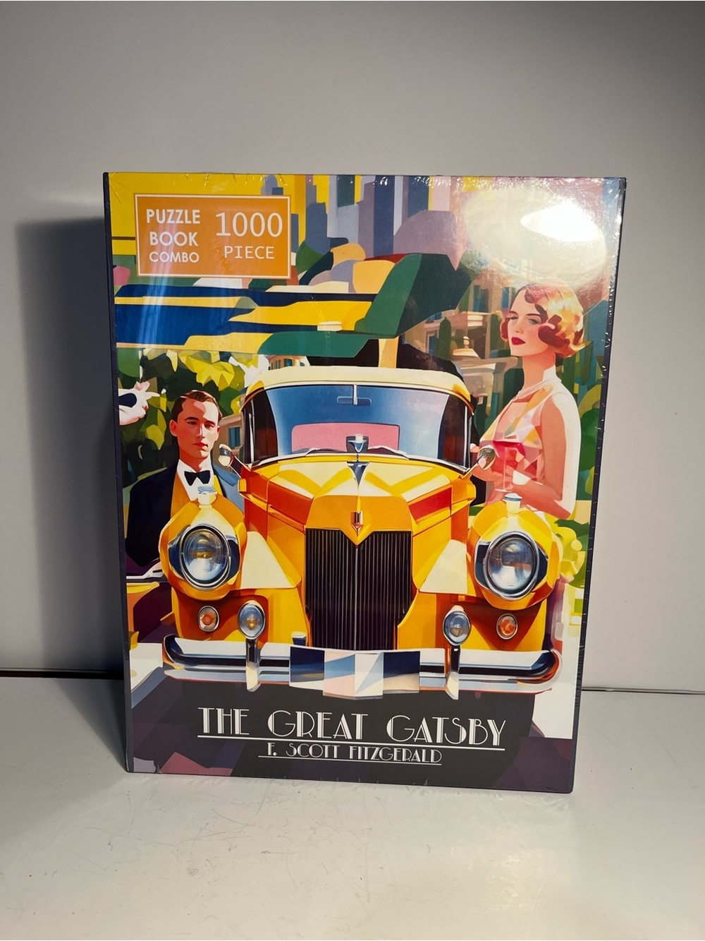 The Great Gatsby 1000-Piece Puzzle Book - Yellow Retro Car Artwork - Sealed 💎💎💎